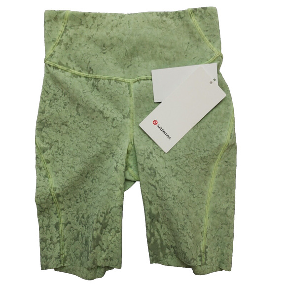 New Lululemon Size 2 Base Pace High Rise Short 8" Wash TYG4 Green Tie Dye